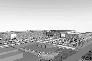 Gecancelt: Rendering des geplanten Bauprojekts in Halle