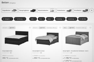 Online-Recherche vor dem Möbelkauf, hier im Höffner-Onlineshop
