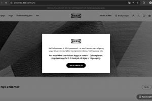 „Ikea-Ebay“: Screenshot der Startseite des norwegischen Shops